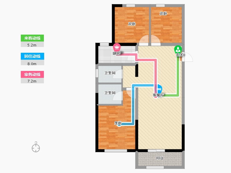 河北省-张家口市-书香丽景-91.09-户型库-动静线