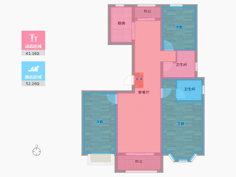 山东省-东营市-万通海欣盈园-98.91-户型库-动静分区