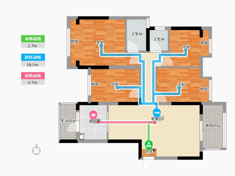 江西省-赣州市-江弯国际-93.27-户型库-动静线