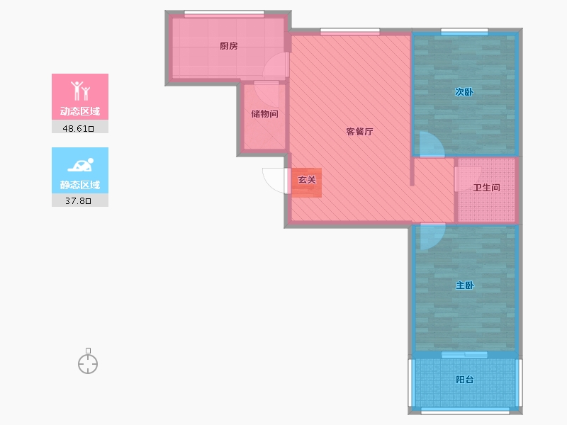 山西省-晋城市-文华园小区-77.26-户型库-动静分区