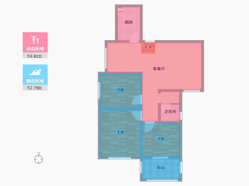 河南省-许昌市-长葛葛韵华府-96.40-户型库-动静分区