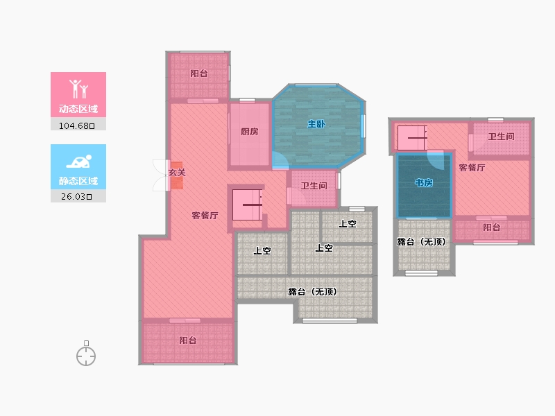 贵州省-贵阳市-一鸣宽城国际-147.62-户型库-动静分区