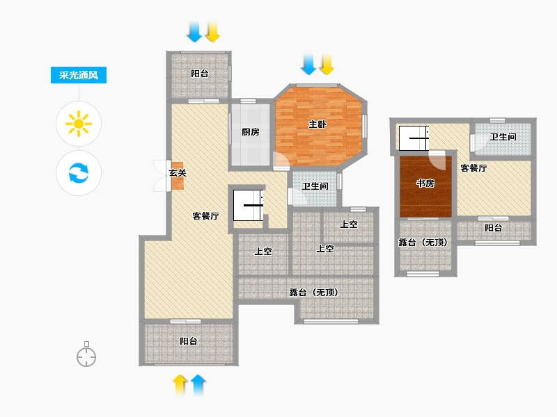 贵州省-贵阳市-一鸣宽城国际-147.62-户型库-采光通风