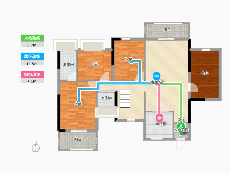 广西壮族自治区-南宁市-龙湖新城-110.40-户型库-动静线