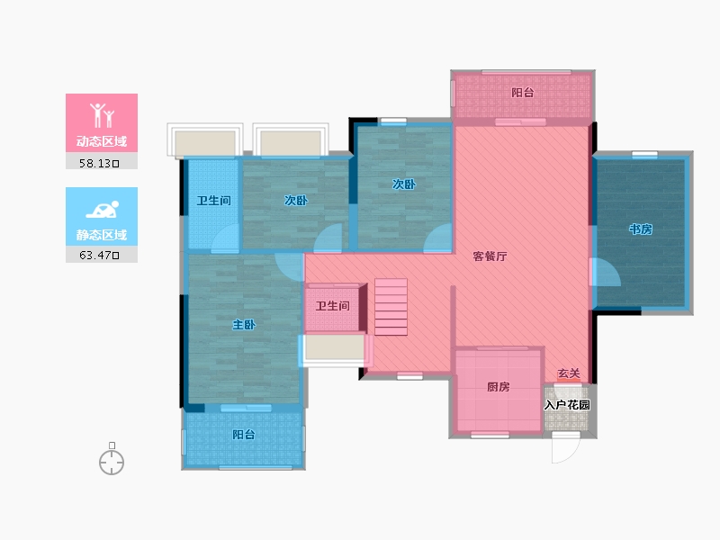 广西壮族自治区-南宁市-龙湖新城-110.40-户型库-动静分区