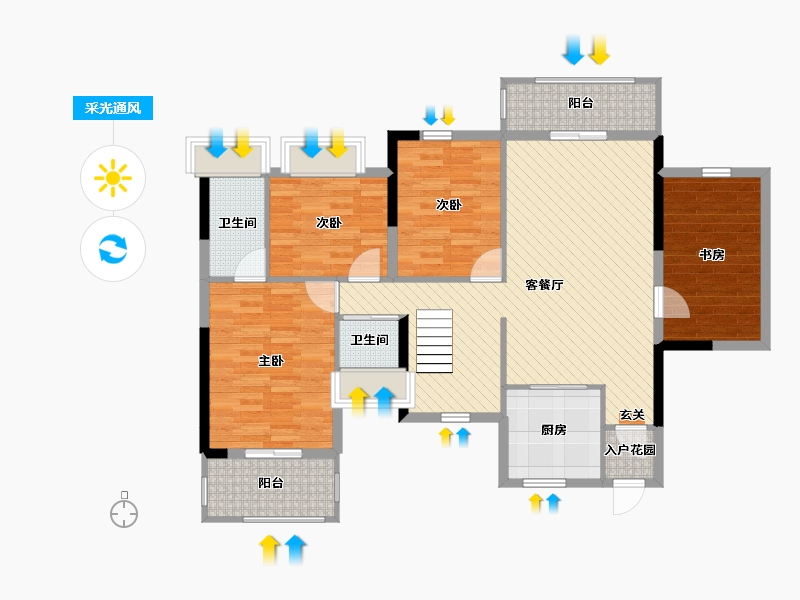 广西壮族自治区-南宁市-龙湖新城-110.40-户型库-采光通风