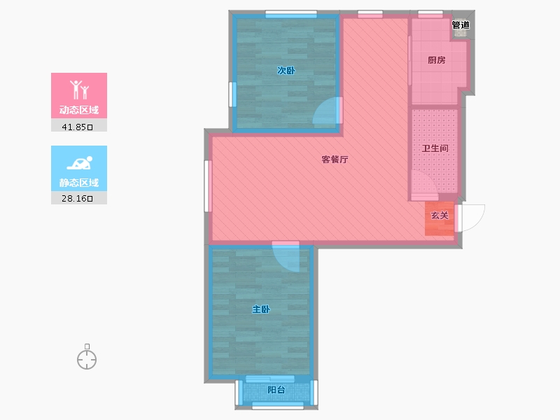 天津-天津市-国耀上河城-61.45-户型库-动静分区