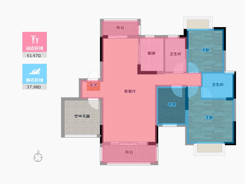 湖南省-怀化市-怀化大汉新城-94.63-户型库-动静分区