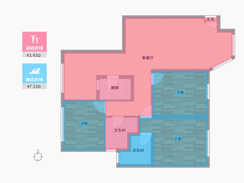 山东省-菏泽市-大泽，响水湾-96.00-户型库-动静分区