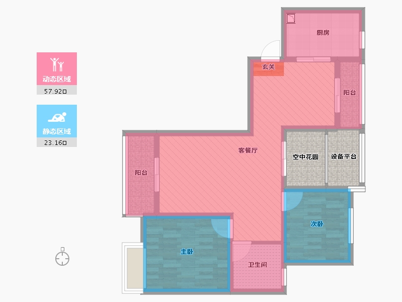 安徽省-安庆市-七里香溪-77.75-户型库-动静分区