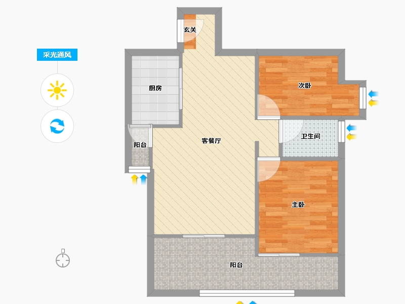 广东省-深圳市-万科第五园-三期-61.25-户型库-采光通风