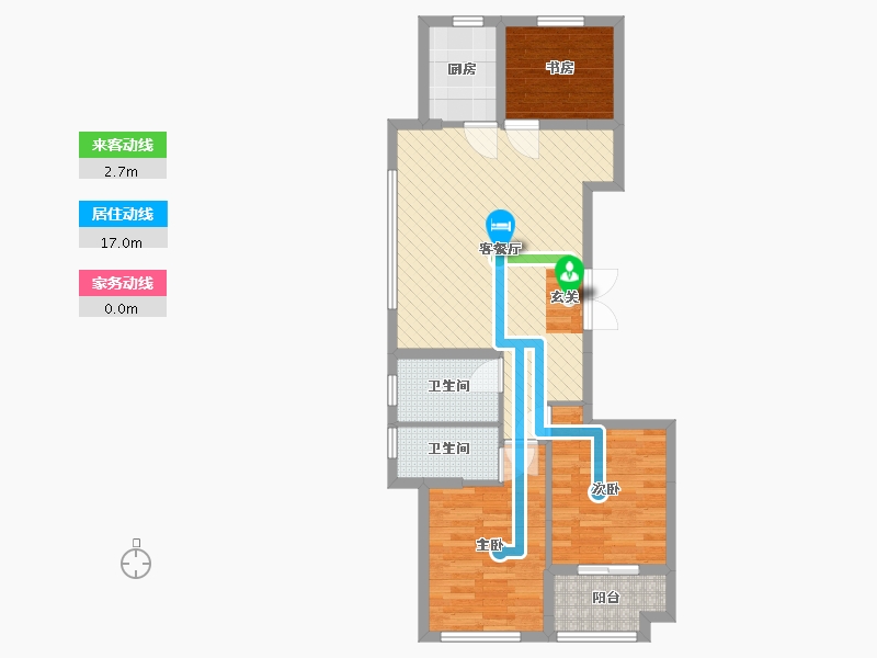 浙江省-嘉兴市-望湖莫奈花园-74.76-户型库-动静线