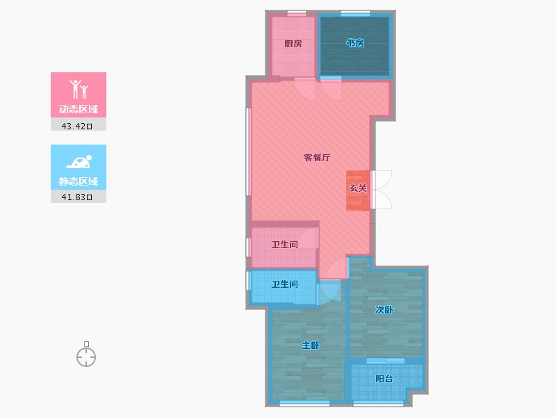 浙江省-嘉兴市-望湖莫奈花园-74.76-户型库-动静分区