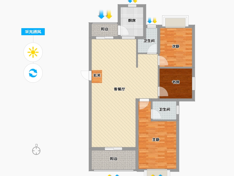 江西省-吉安市-德逸国际-98.54-户型库-采光通风