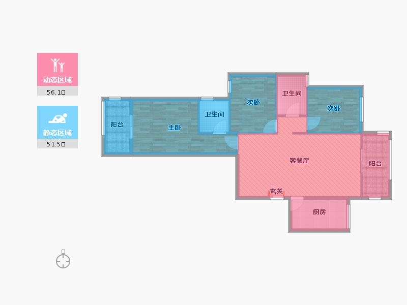 湖北省-十堰市-中瑞领航城-96.00-户型库-动静分区