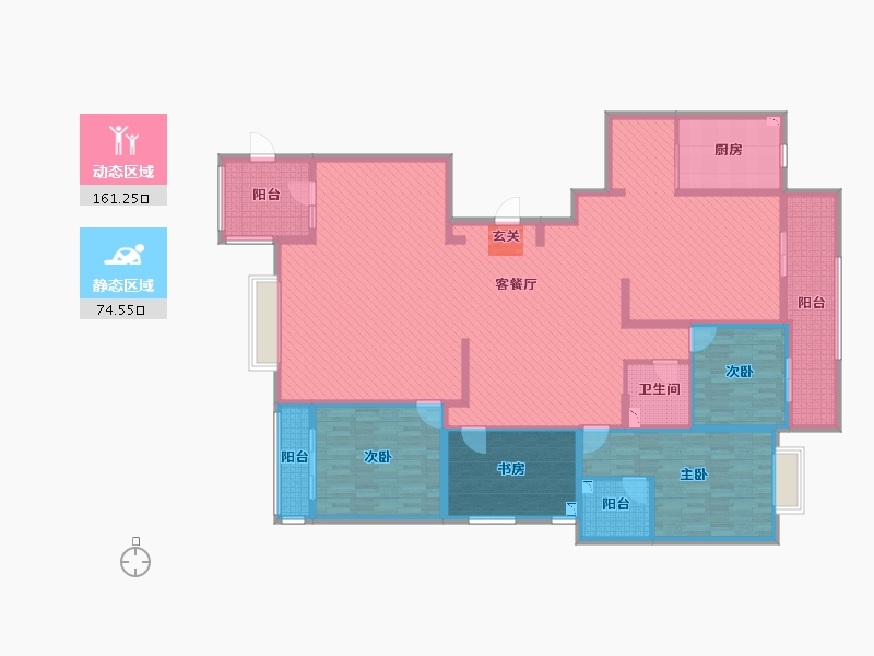 浙江省-宁波市-东海府-212.45-户型库-动静分区