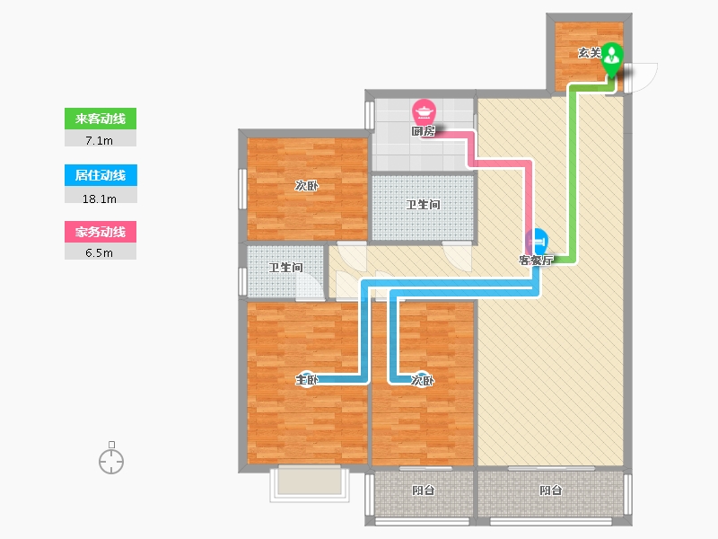 北京-北京市-天通苑东一区5号楼-119.78-户型库-动静线