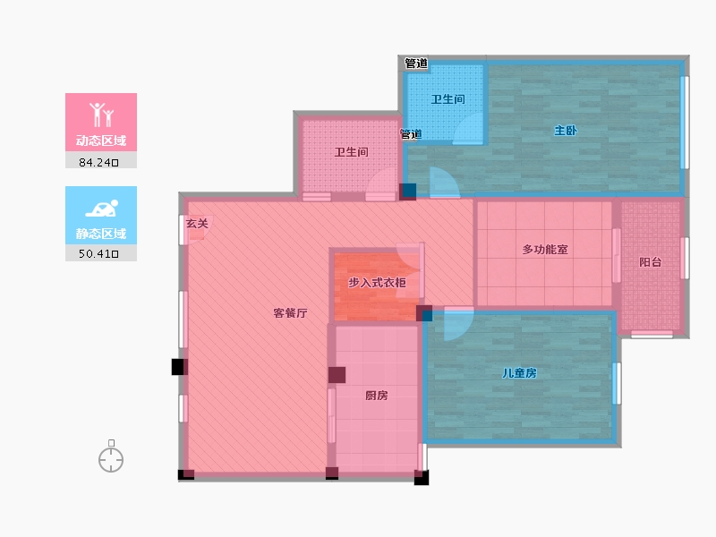 浙江省-衢州市-万兴阳光水岸-120.00-户型库-动静分区