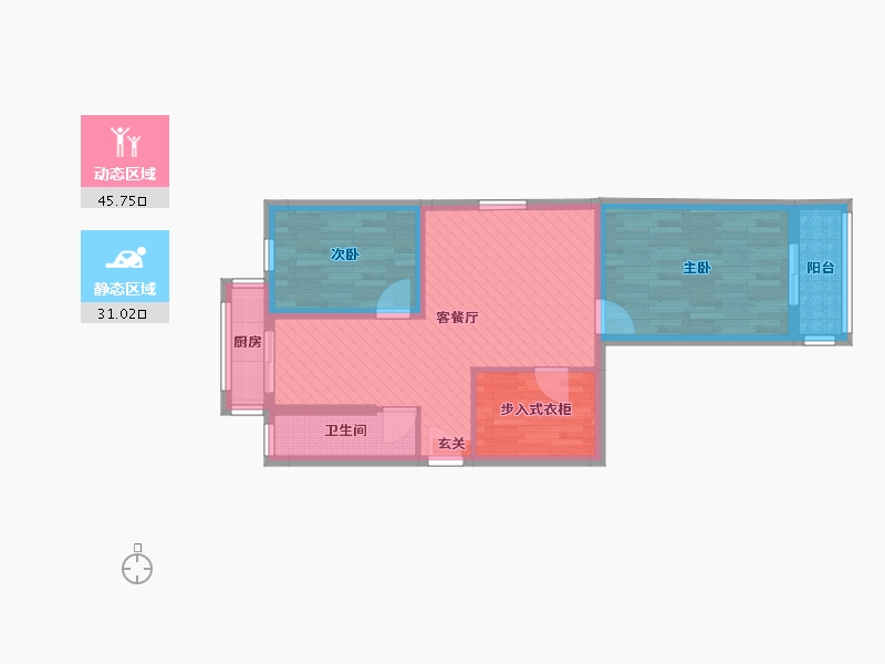 天津-天津市-曙光里-66.39-户型库-动静分区