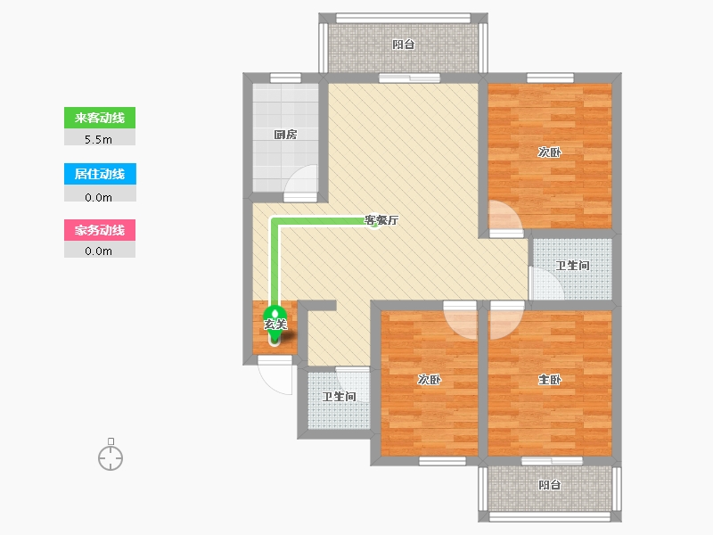 陕西省-宝鸡市-凤泉花园a区-81.25-户型库-动静线