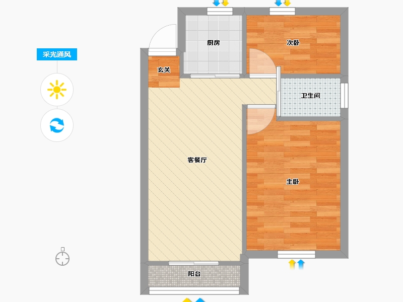 上海-上海市-浦坊大楼-42.94-户型库-采光通风