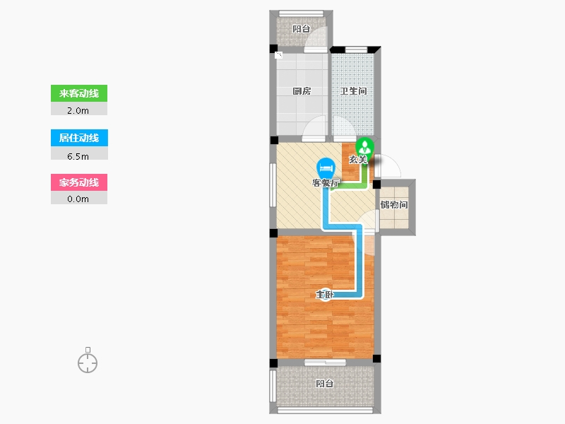 江苏省-南通市-星通花园-47.54-户型库-动静线