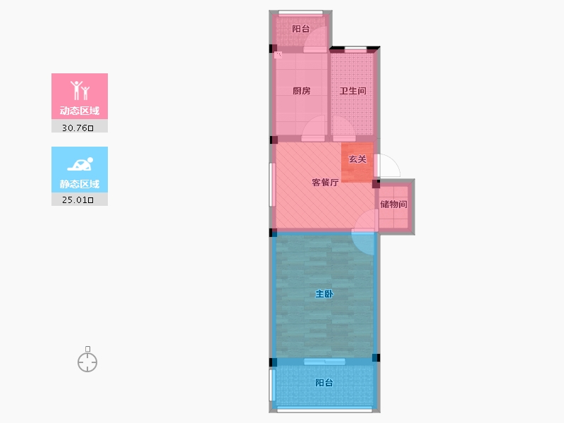 江苏省-南通市-星通花园-47.54-户型库-动静分区