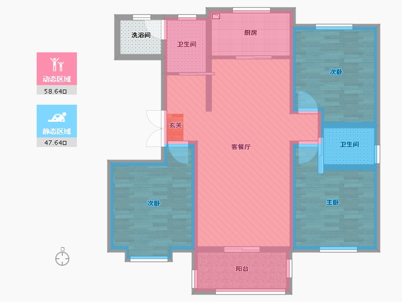 山东省-日照市-莒县盛世城-95.40-户型库-动静分区