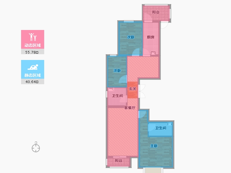 河北省-邯郸市-凤凰城-83.58-户型库-动静分区