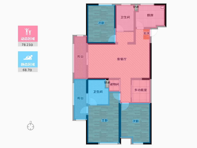 江苏省-宿迁市-泰晤士广场-129.00-户型库-动静分区