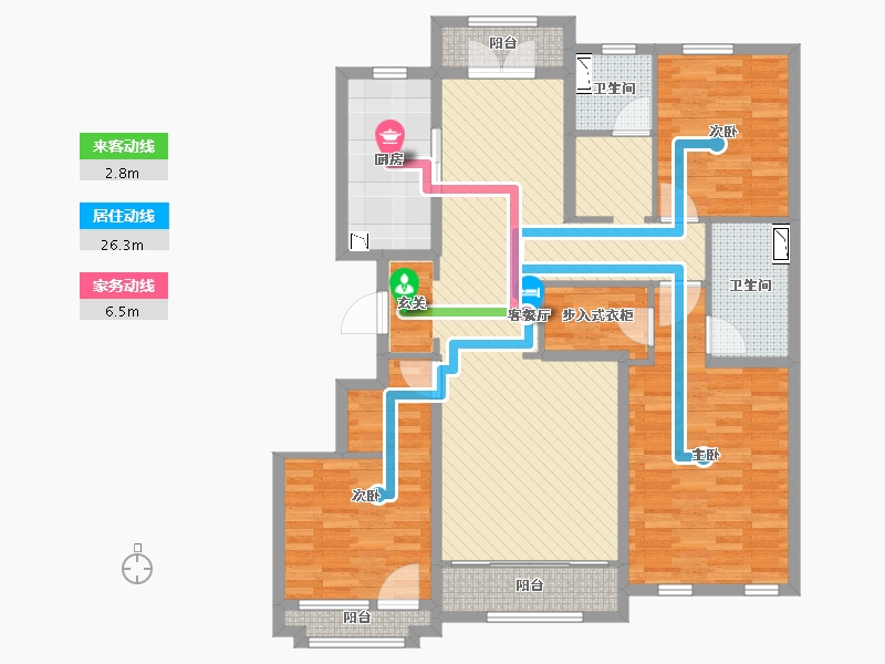 山东省-潍坊市-德润绿城百合园-120.00-户型库-动静线