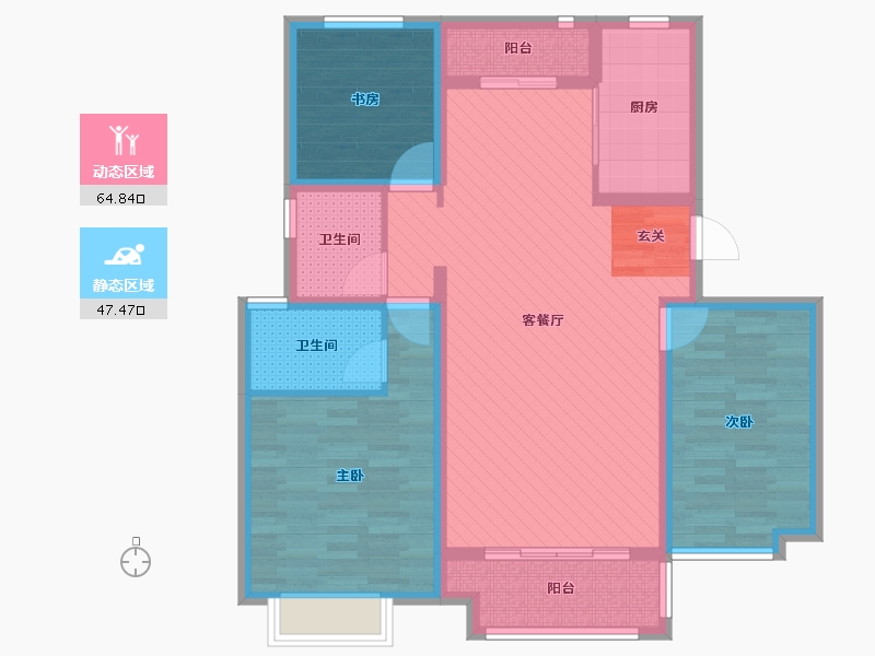 河北省-唐山市-乐亭乐府-98.24-户型库-动静分区