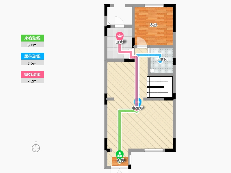 天津-天津市-鸿雁岛-66.27-户型库-动静线