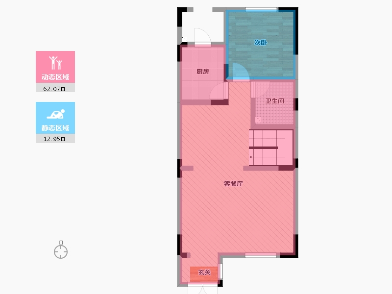 天津-天津市-鸿雁岛-66.27-户型库-动静分区