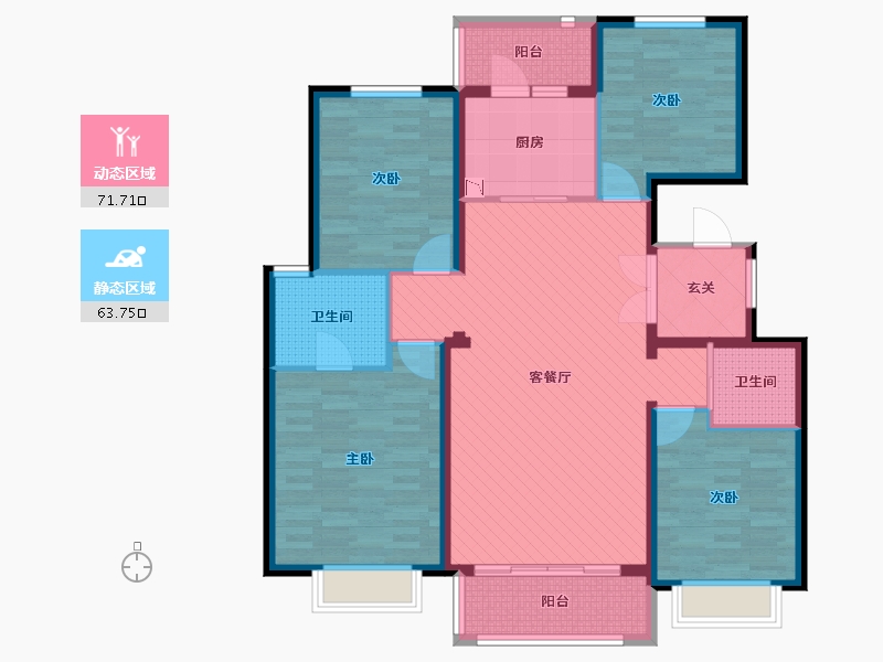 河北省-邯郸市-澜湾-120.00-户型库-动静分区