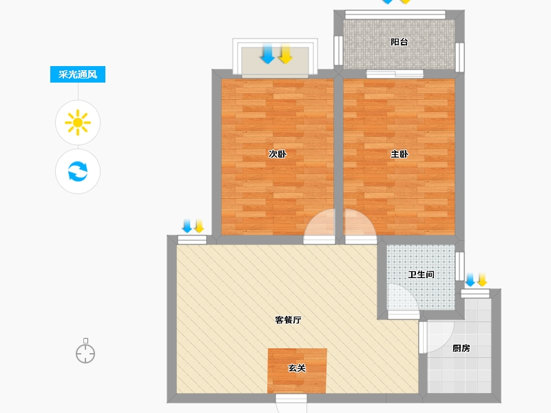 河南省-平顶山市-飞行高层-61.10-户型库-采光通风