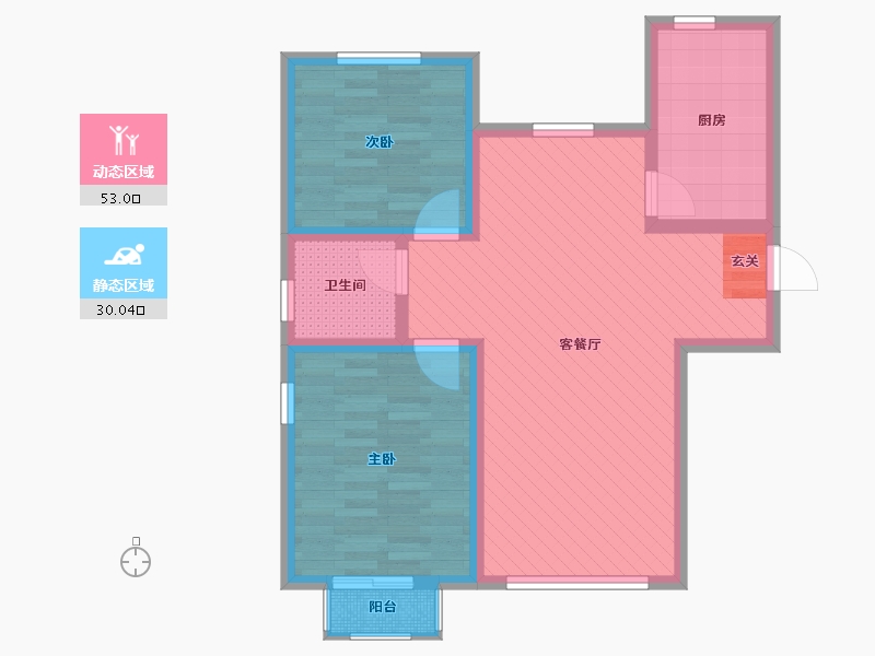 河北省-廊坊市-固安县丰舟喜园-73.00-户型库-动静分区