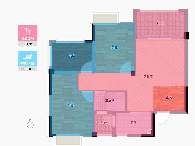 广西壮族自治区-柳州市-天翼九龙印象-73.79-户型库-动静分区