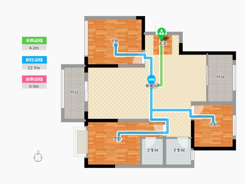 河北省-邯郸市-温泉小镇-105.34-户型库-动静线