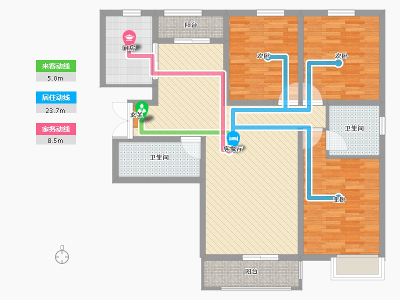 山东省-临沂市-凯润国际花园-96.42-户型库-动静线