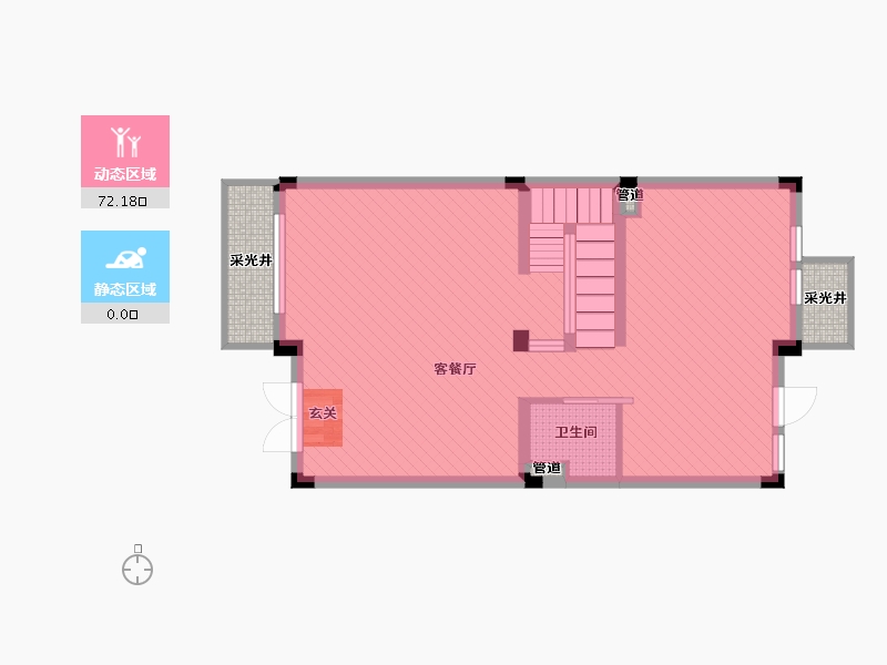 浙江省-杭州市-玉榕庄-70.68-户型库-动静分区