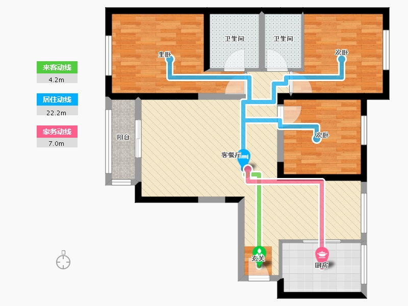 山西省-大同市-新发地峰景山水-88.25-户型库-动静线