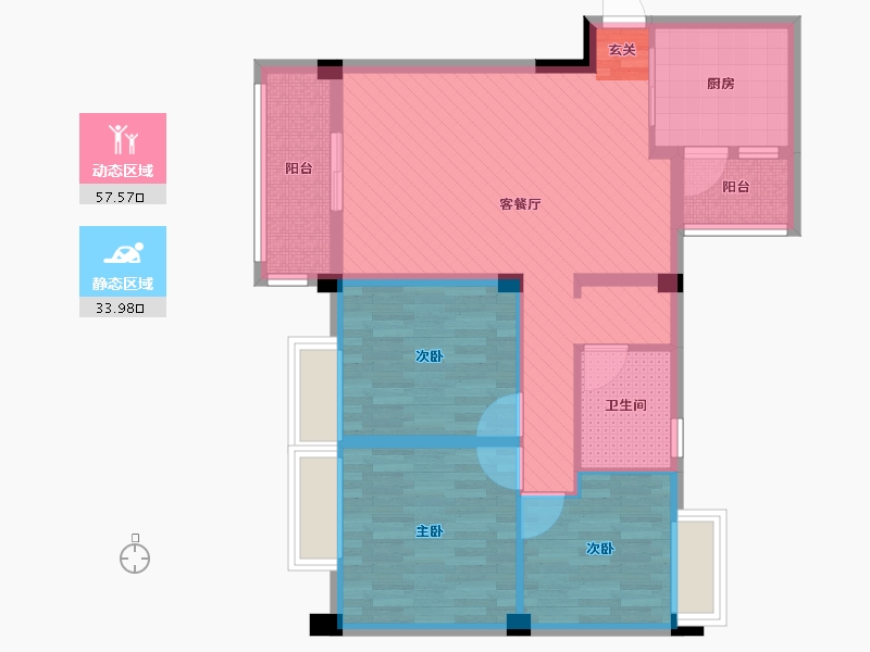 四川省-成都市-北成8号-80.16-户型库-动静分区