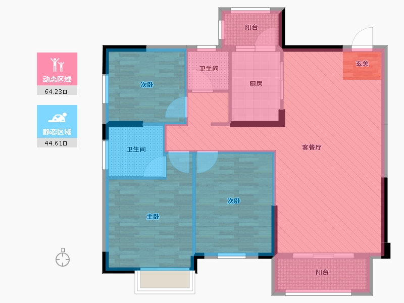 贵州省-贵阳市-广大上城-97.08-户型库-动静分区