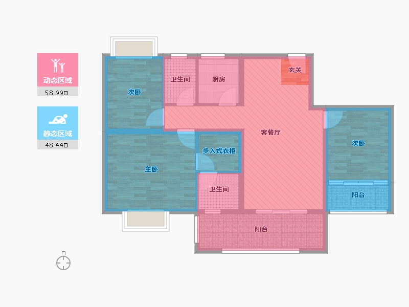 四川省-泸州市-凤凰城-93.78-户型库-动静分区