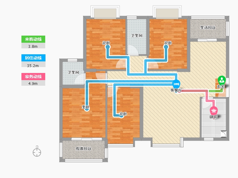 福建省-泉州市-西宅小区-116.06-户型库-动静线