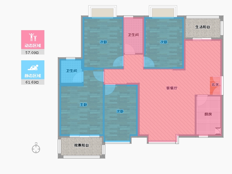 福建省-泉州市-西宅小区-116.06-户型库-动静分区