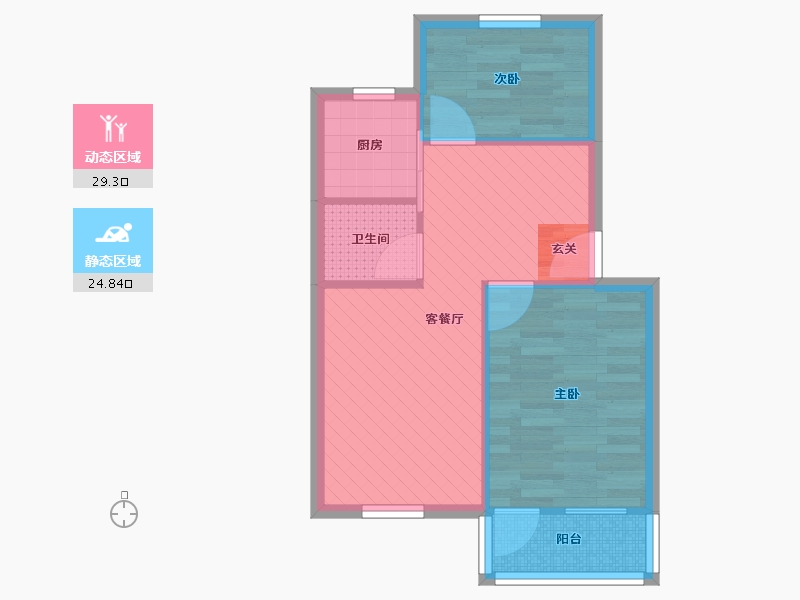 江苏省-苏州市-东港新村-47.90-户型库-动静分区