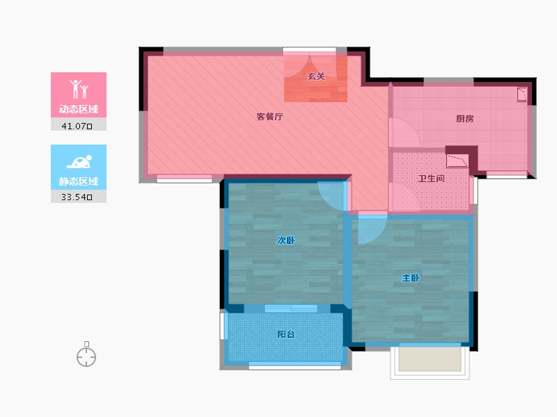 江苏省-无锡市-创智泓家-65.22-户型库-动静分区