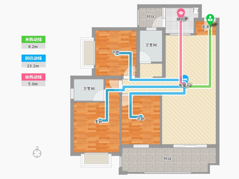 湖南省-衡阳市-君安御豪-100.34-户型库-动静线